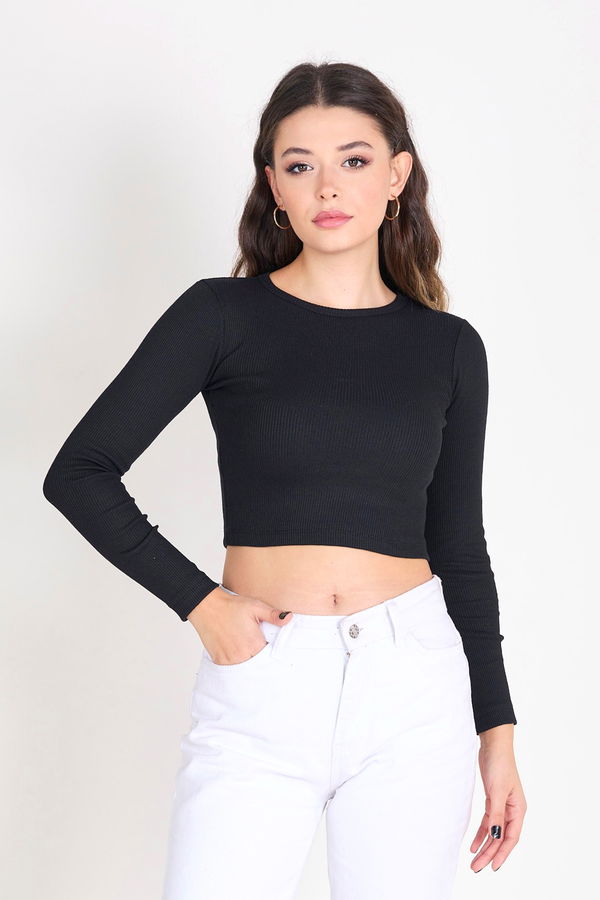 Crop Siyah - 23391