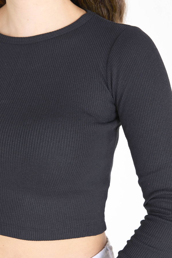 Crop Siyah - 23391