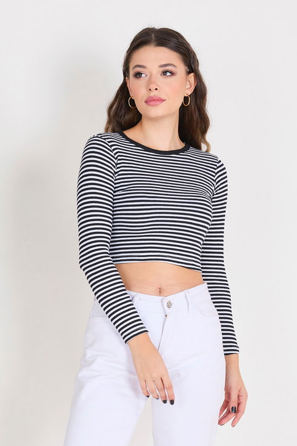 Crop Siyah - 23392
