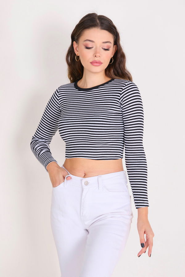 Crop Siyah - 23392