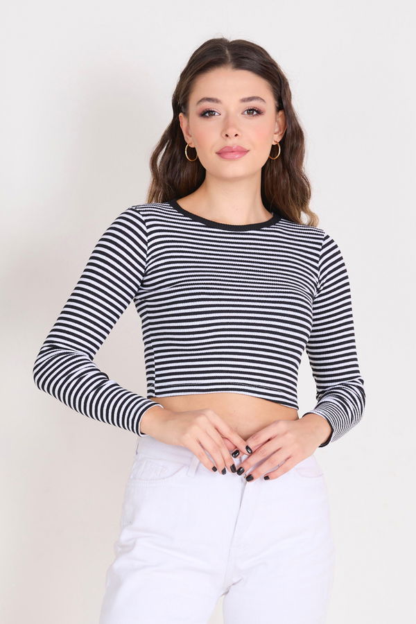 Crop Siyah - 23392