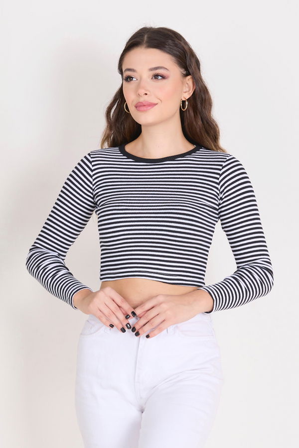 Crop Siyah - 23392
