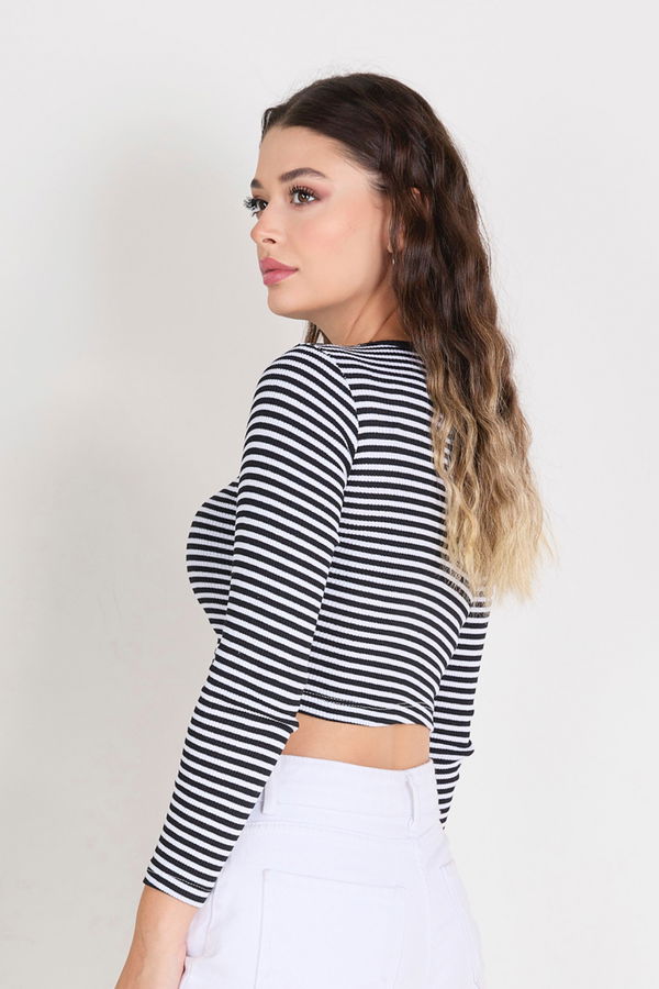 Crop Siyah - 23392