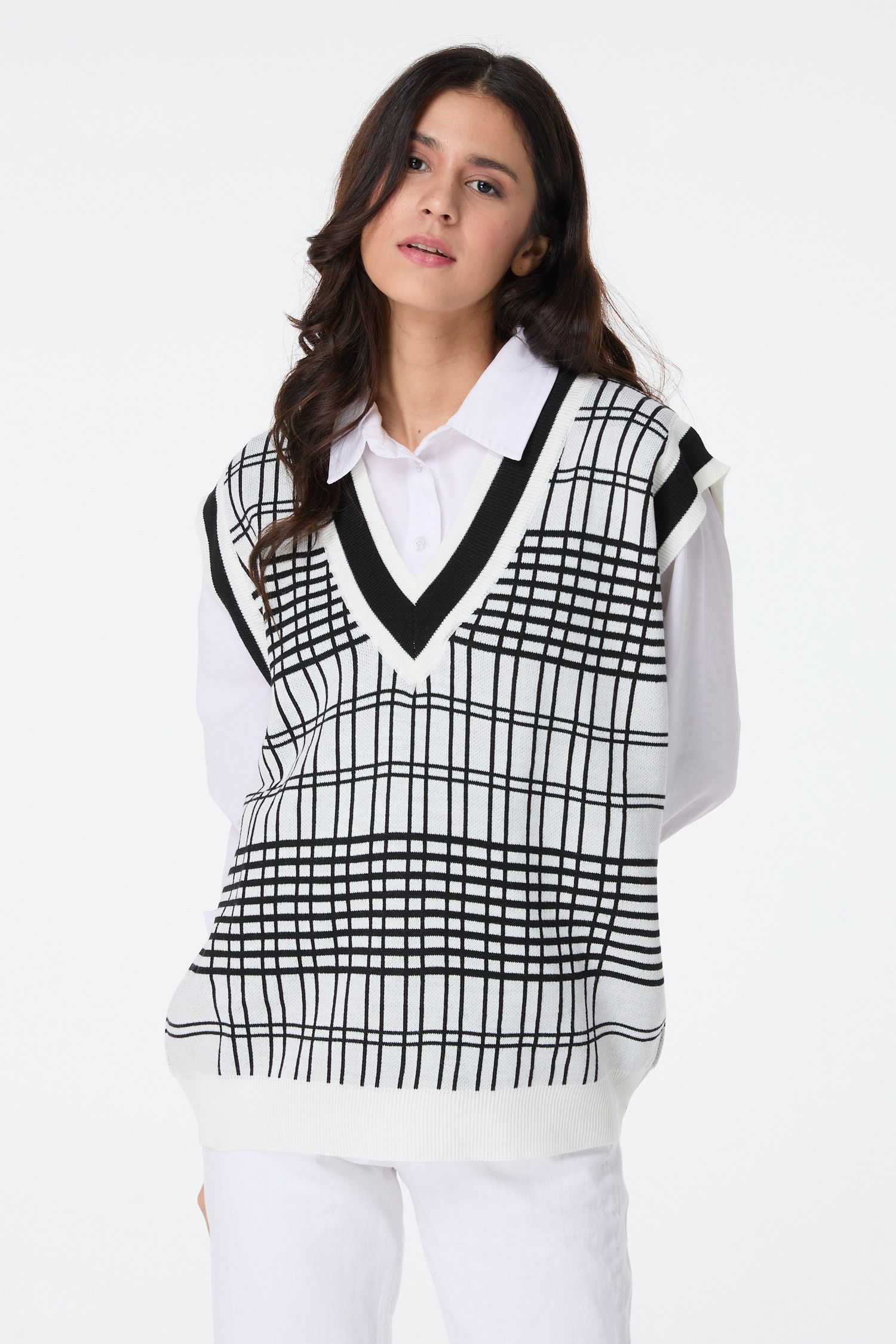 Triko Süveter Beyaz - 23523