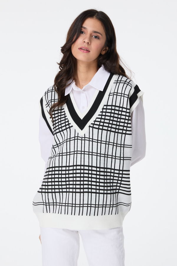 Triko Süveter Beyaz - 23523