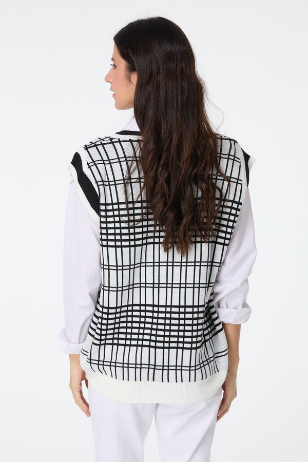 Triko Süveter Beyaz - 23523