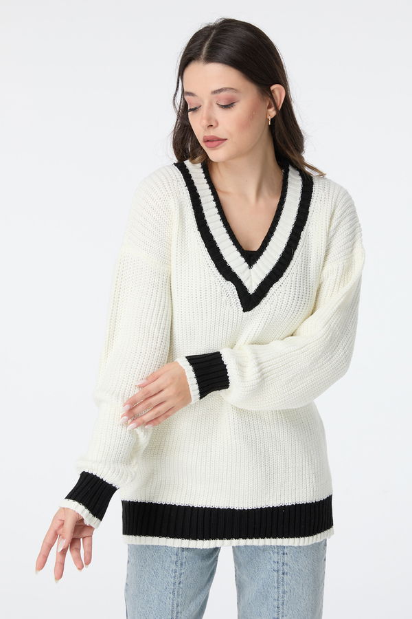 Triko Kazak Beyaz - 23526
