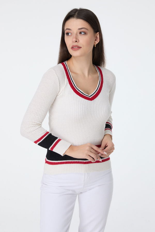 Triko Kazak Beyaz - 23529