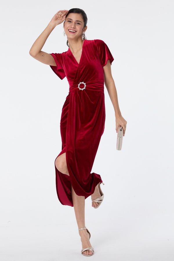 Abiye Elbise Kırmızı - 23558 Kırmızı