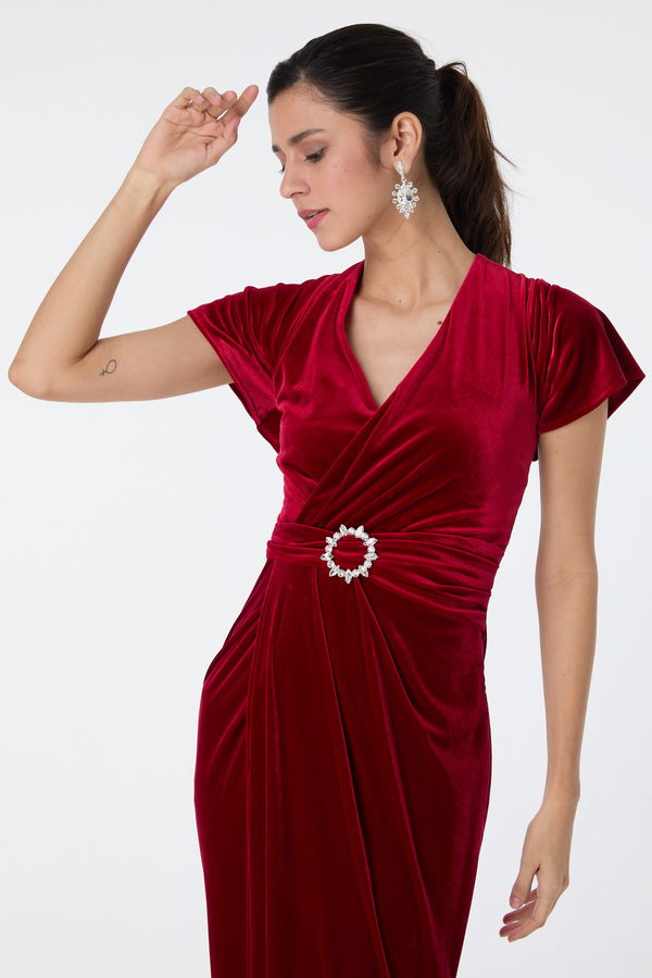 Abiye Elbise Kırmızı - 23558 Kırmızı