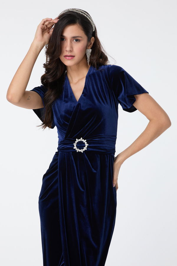 Abiye Elbise Lacivert - 23558 LACİVERT