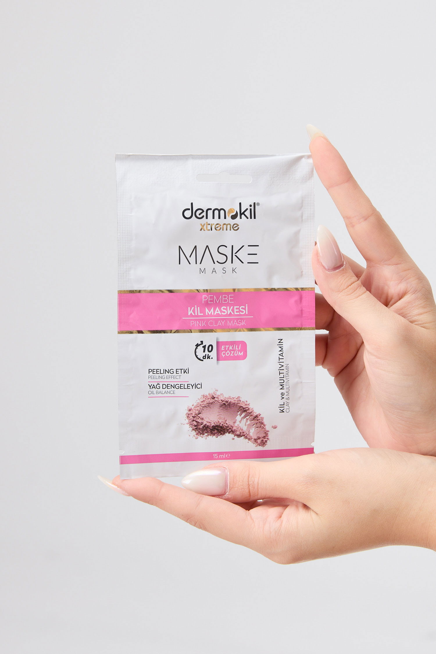 çok Renkli Dermokil Pembe Kil Yüz Maskesi 15 ml - 23563 ÇOK RENKLİ
