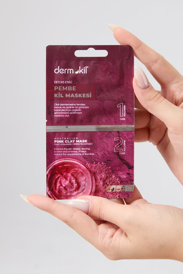 çok Renkli Dermokil Detoks Etkili Pembe Kil Maskesi 7,5*2 ML  - 23589