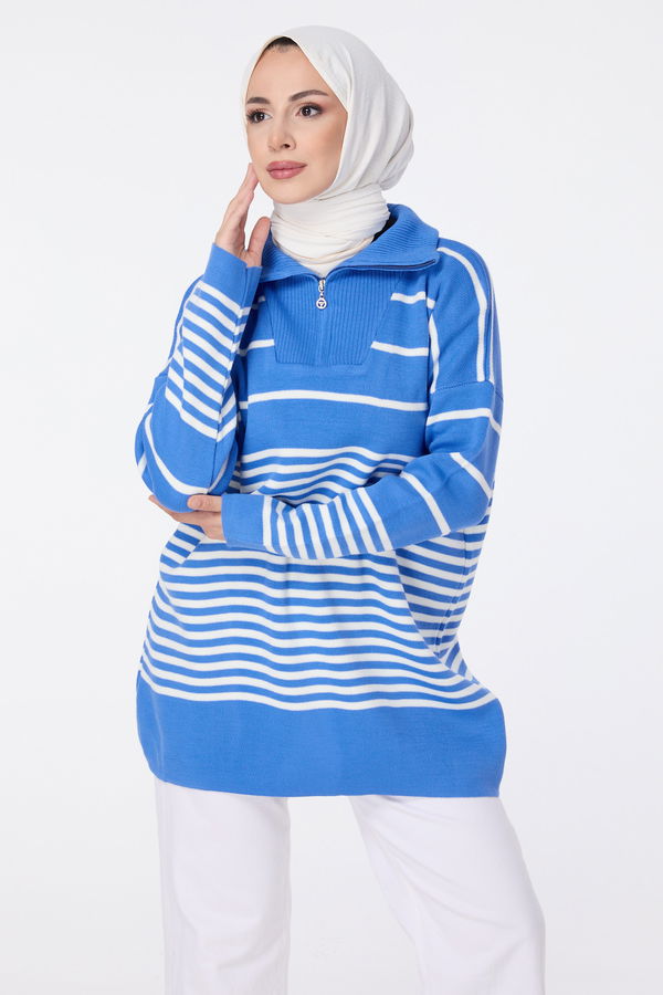 Triko Kazak Mavi - 23632 MAVİ