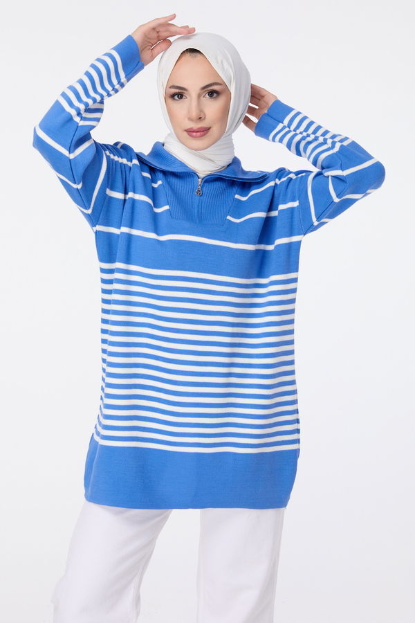 Triko Kazak Mavi - 23632 MAVİ