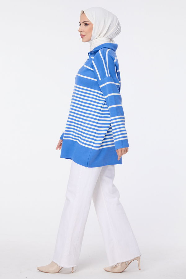 Triko Kazak Mavi - 23632 MAVİ