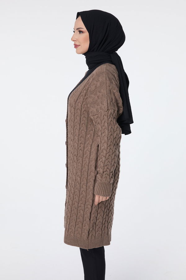 Triko Hırka Vizon - 23703