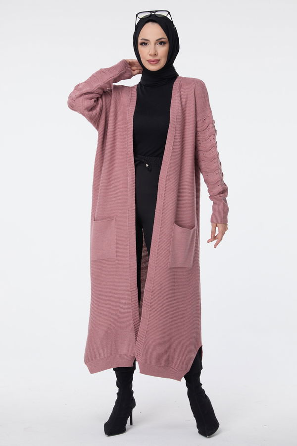 Triko Hırka Pembe - 23704