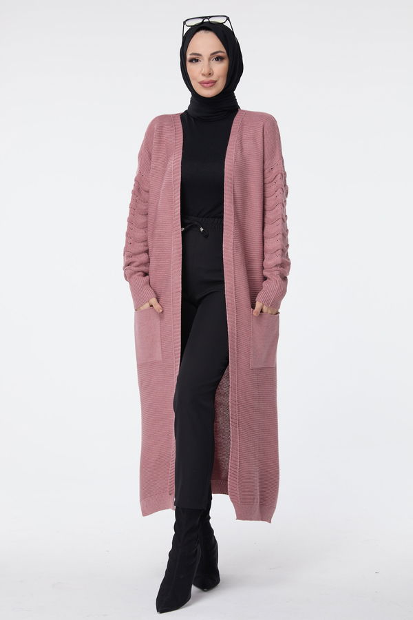 Triko Hırka Pembe - 23704