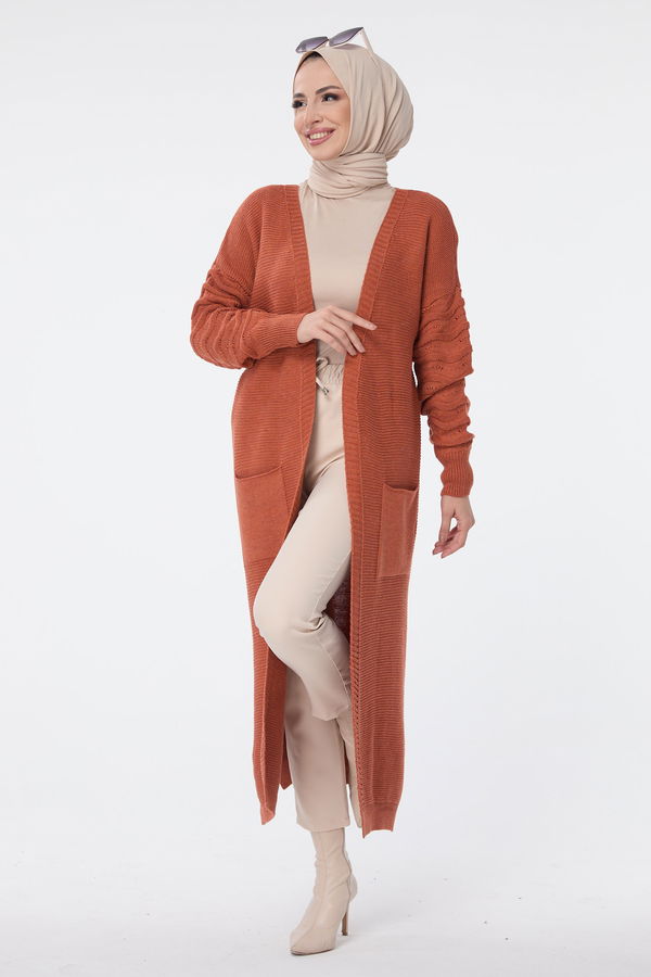 Triko Hırka Kiremit - 23704