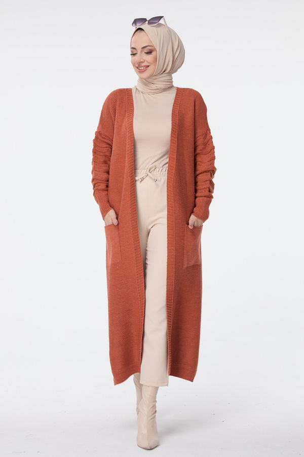 Triko Hırka Kiremit - 23704