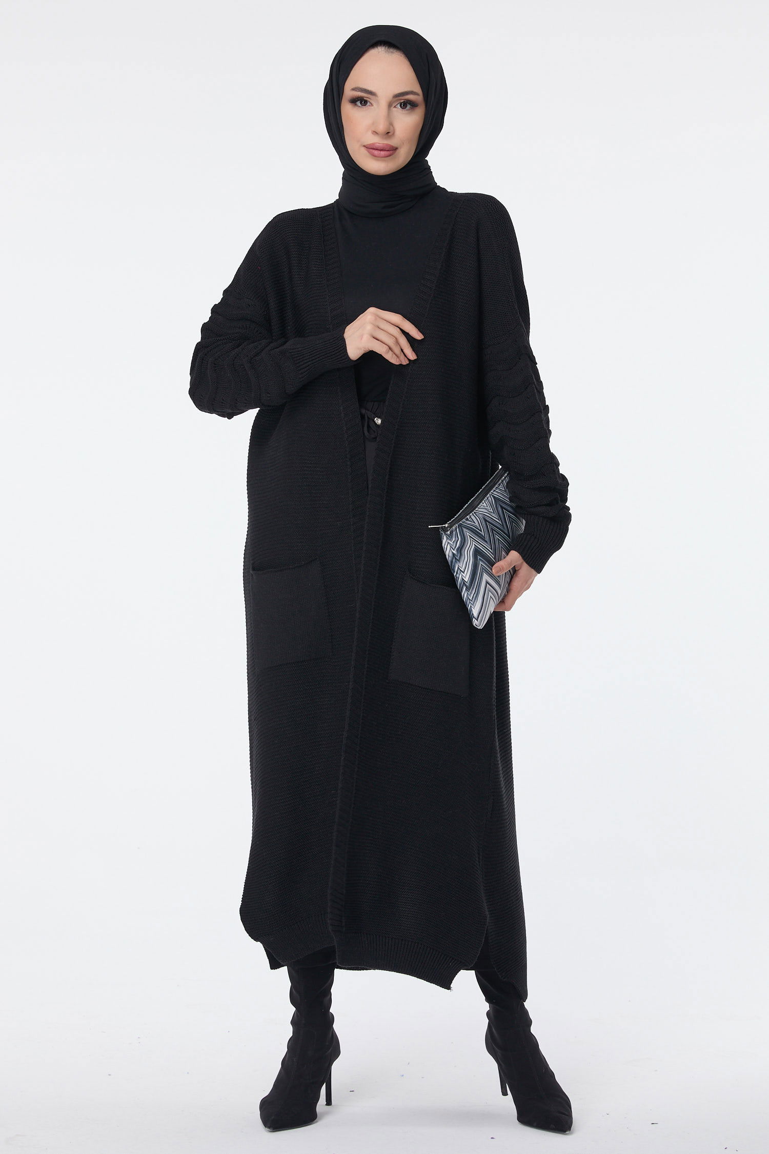 Triko Hırka Siyah - 23704
