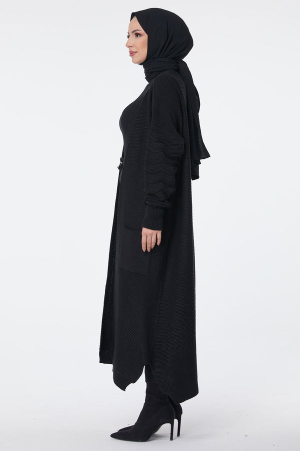 Triko Hırka Siyah - 23704