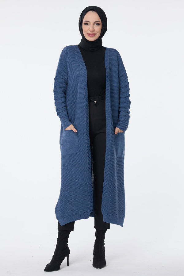 Triko Hırka Mavi - 23704