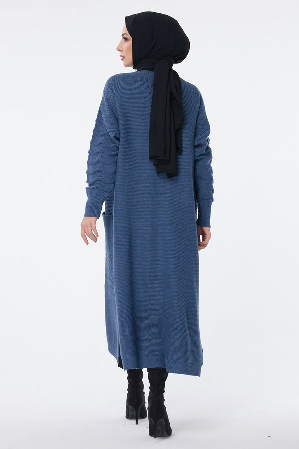 Triko Hırka Mavi - 23704