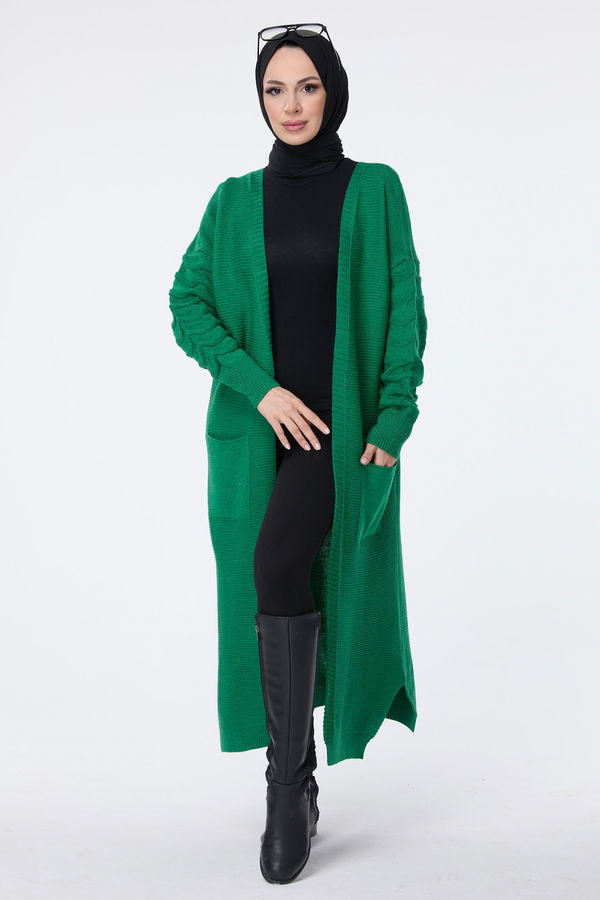 Triko Hırka Yeşil - 23704