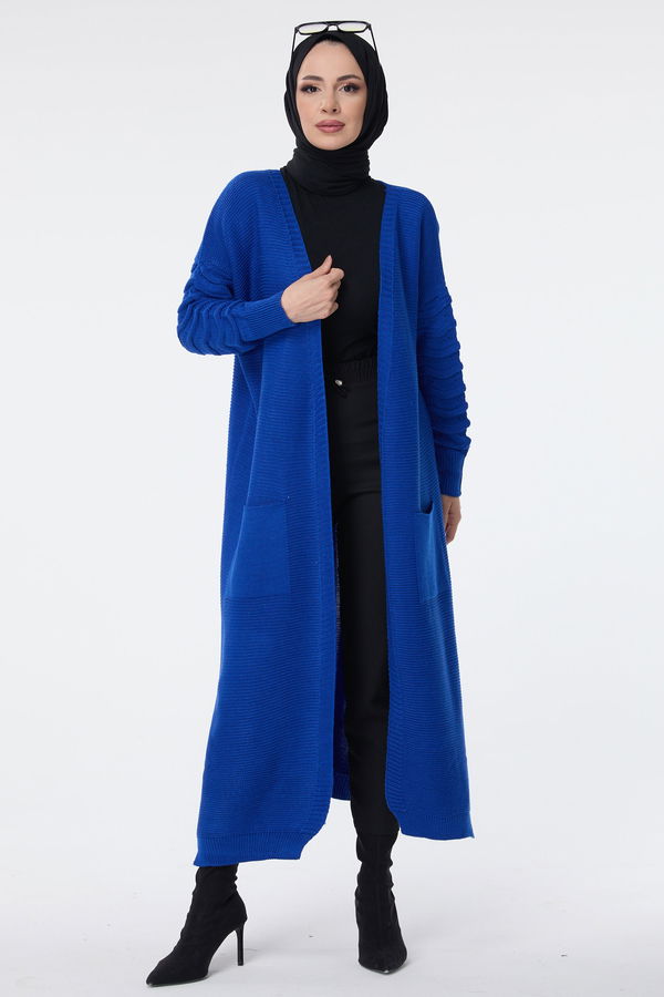 Triko Hırka Mavi - 23704