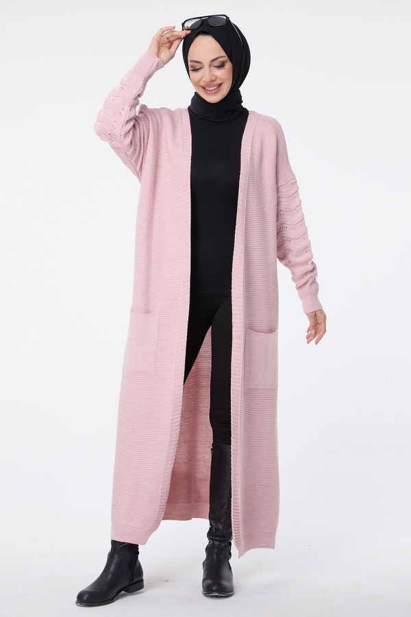 Triko Hırka Pembe - 23704