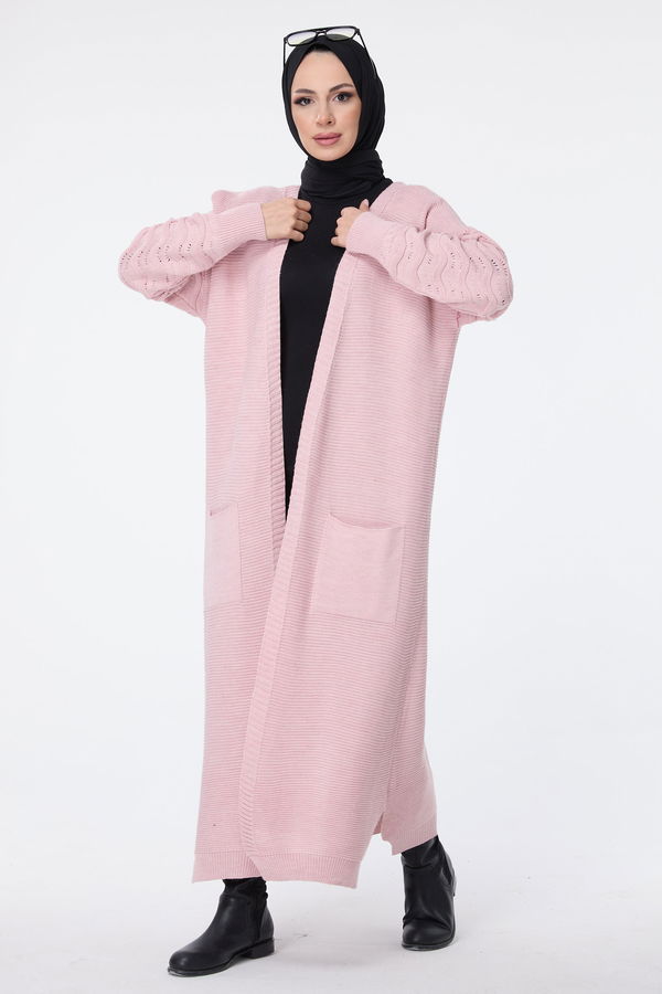 Triko Hırka Pembe - 23704