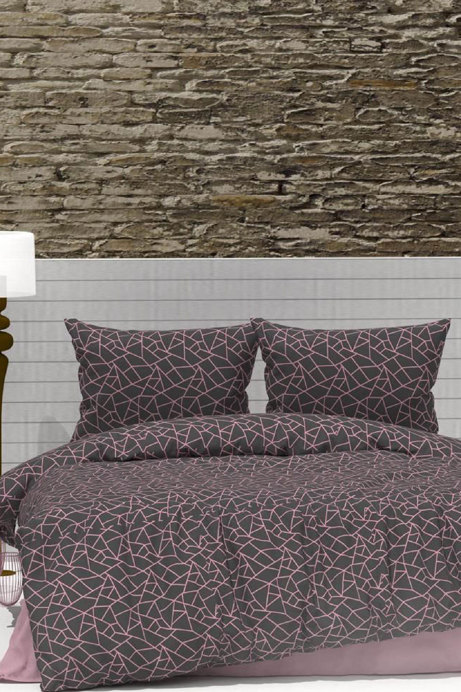Pembe Çift Kişilik Nevresim Seti  - 23722 PEMBE