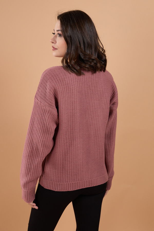 Triko Hırka Pembe - 23768