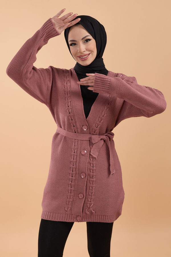 Triko Hırka Pembe - 23789