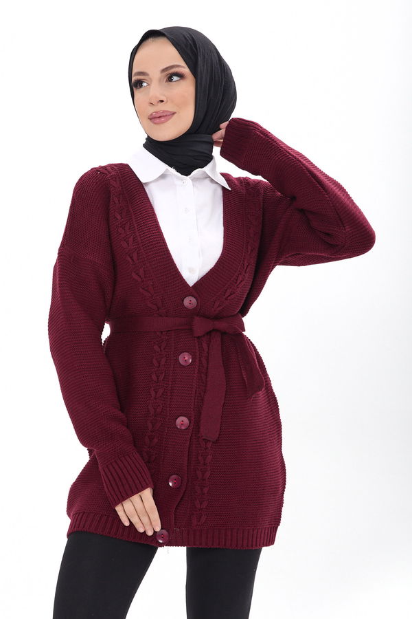 Triko Hırka Bordo - 23789 BORDO