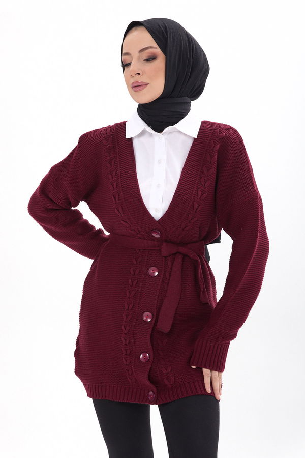 Triko Hırka Bordo - 23789 BORDO