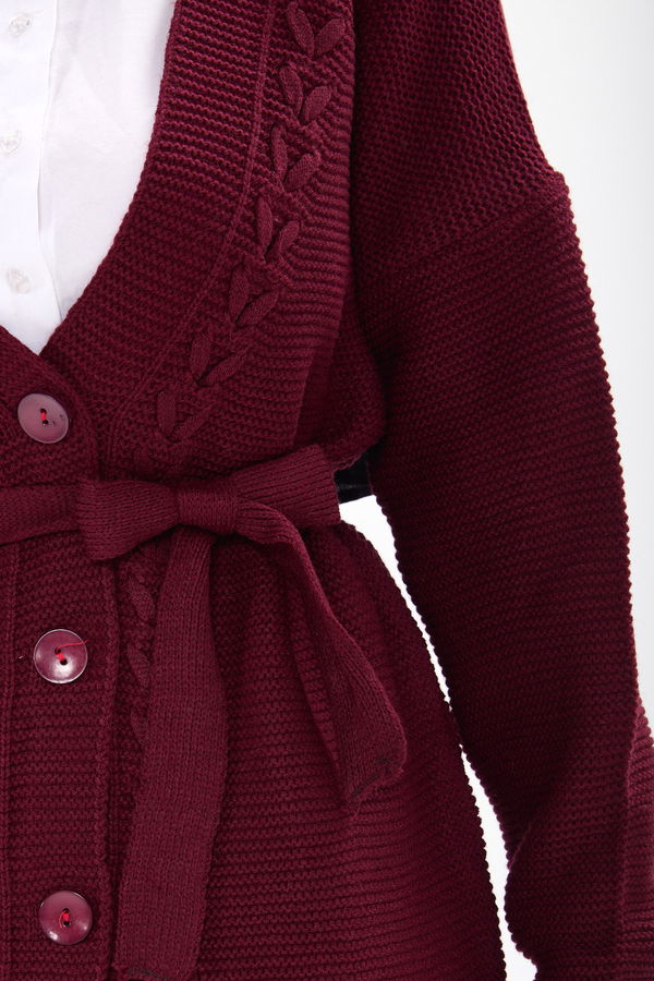 Triko Hırka Bordo - 23789 BORDO
