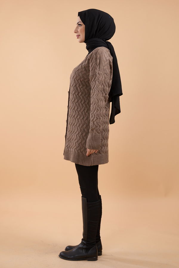 Triko Hırka Vizon - 23790