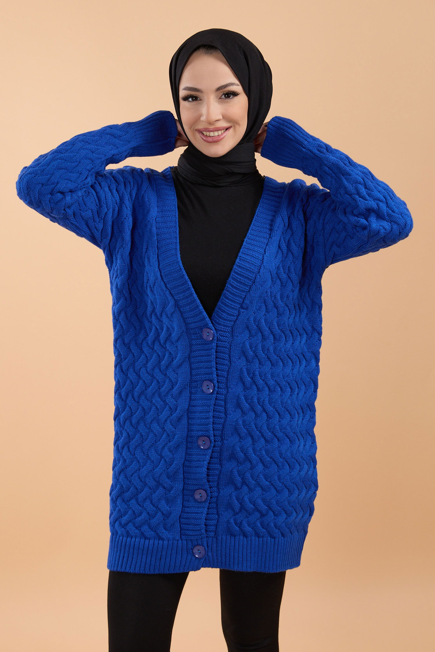 Triko Hırka Mavi - 23790