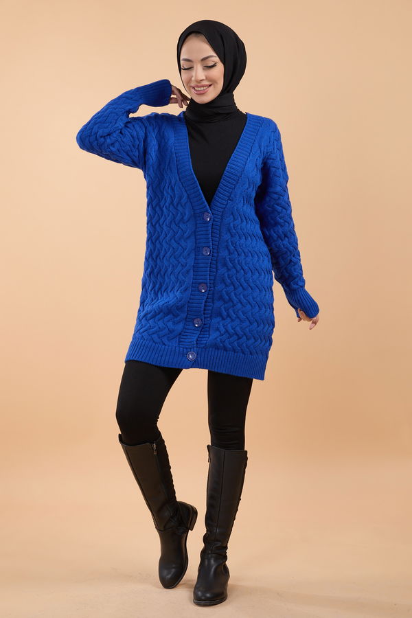 Triko Hırka Mavi - 23790
