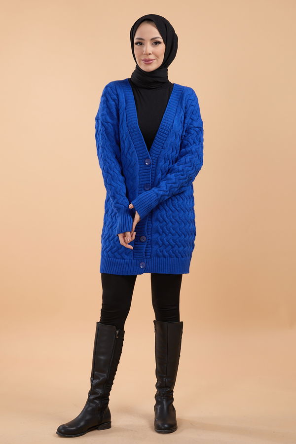 Triko Hırka Mavi - 23790