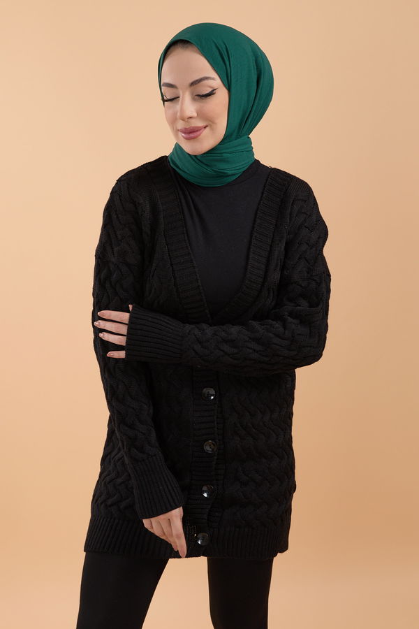 Triko Hırka Siyah - 23790 SİYAH