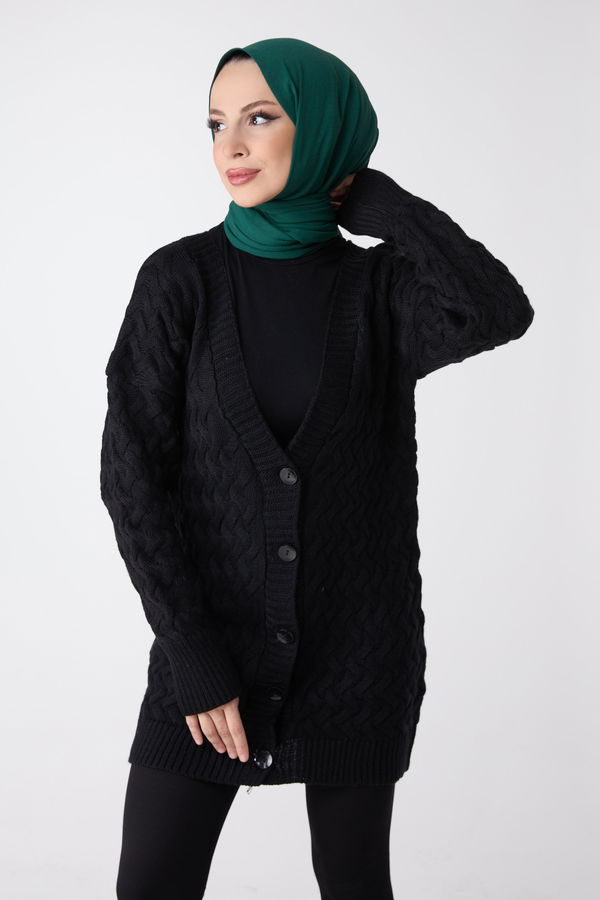 Triko Hırka Siyah - 23790 SİYAH