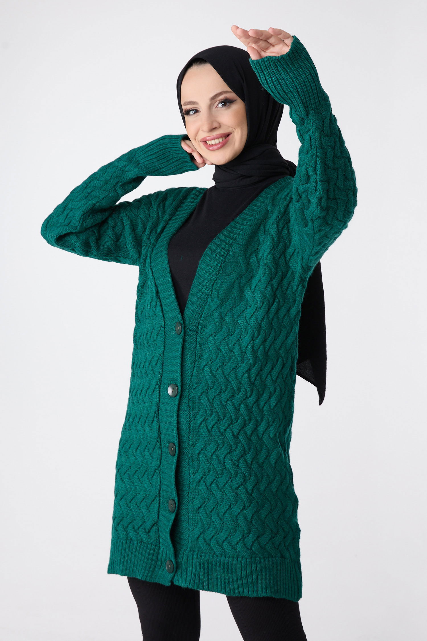 Triko Hırka Yeşil - 23790