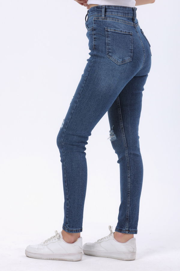 Likralı Skinny Kot Pantolon Mavi - 23812 MAVİ