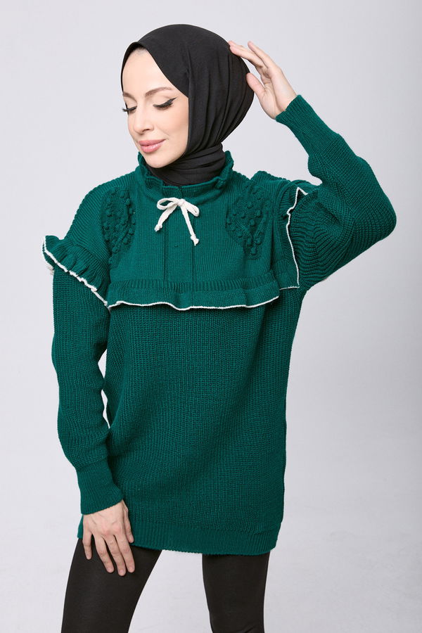 Triko Kazak Yeşil - 23889 YEŞİL