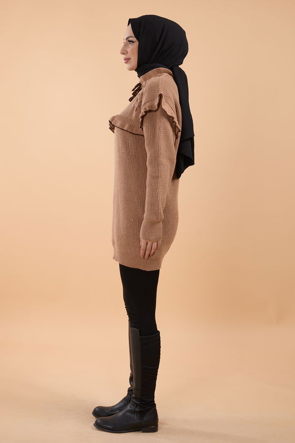 Triko Kazak Vizon - 23889 VİZON