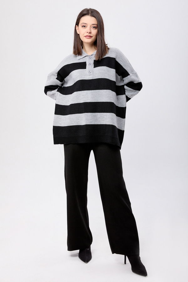 Triko Tunik Pantolon Gri - 23895